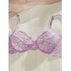 imageWomens 2 Piece Lingerie Set Floral Mesh Push Up Lace Bralette Babydoll Lingerie Bra and Panty SetsPurple