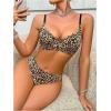 imageWomens 2 Piece Lingerie Sets Scallop Trim Lightly Lined Underwire Bra and Low Rise Briefs UnderwearBrown