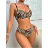 imageWomens 2 Piece Lingerie Sets Scallop Trim Lightly Lined Underwire Bra and Low Rise Briefs UnderwearBrown