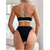 imageWomens 2 Piece Lingerie Sets Scallop Trim Lightly Lined Underwire Bra and Low Rise Briefs UnderwearGlitter Black