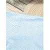 imageWomens 2 Piece Pajama Set Stripe Short Sleeve Crewneck Crop Lounge Shorts Set Soft SleepwearBlue