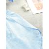 imageWomens 2 Piece Pajama Set Stripe Short Sleeve Crewneck Crop Lounge Shorts Set Soft SleepwearBlue