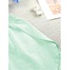 imageWomens 2 Piece Pajama Set Stripe Short Sleeve Crewneck Crop Lounge Shorts Set Soft SleepwearGreen