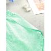 imageWomens 2 Piece Pajama Set Stripe Short Sleeve Crewneck Crop Lounge Shorts Set Soft SleepwearLime Green