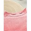 imageWomens 2 Piece Pajama Set Stripe Short Sleeve Crewneck Crop Lounge Shorts Set Soft SleepwearRed