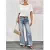 imageWomens Backless Twist Knot T Shirt Oversized Solid Short Sleeve Tees Open Back Asymmetrical Hem Casual TopsWhite