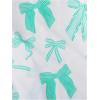 imageWomens Bow Pajamas Sets Short Sleeve Button Down Pajamas Y2k Preppy Cute PJ Set SleepwearBow Green