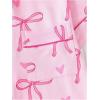 imageWomens Bow Pajamas Sets Short Sleeve Button Down Pajamas Y2k Preppy Cute PJ Set SleepwearBow Pink