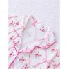 imageWomens Bow Pajamas Sets Short Sleeve Button Down Pajamas Y2k Preppy Cute PJ Set SleepwearFloral Pink