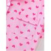 imageWomens Bow Pajamas Sets Short Sleeve Button Down Pajamas Y2k Preppy Cute PJ Set SleepwearHeart Pink