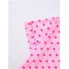 imageWomens Bow Pajamas Sets Short Sleeve Button Down Pajamas Y2k Preppy Cute PJ Set SleepwearHeart Pink