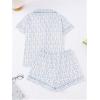 imageWomens Bow Pajamas Sets Short Sleeve Button Down Pajamas Y2k Preppy Cute PJ Set SleepwearMauve Purple