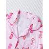 imageWomens Bow Pajamas Sets Short Sleeve Button Down Pajamas Y2k Preppy Cute PJ Set SleepwearPink Graphic