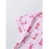 imageWomens Bow Pajamas Sets Short Sleeve Button Down Pajamas Y2k Preppy Cute PJ Set SleepwearPink Graphic