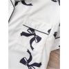 imageWomens Bow Pajamas Sets Short Sleeve Button Down Pajamas Y2k Preppy Cute PJ Set SleepwearWhite Black