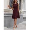 imageWomens Casual Summer Dresses 2025 Striped High Waisted Crewneck Sleeveless A Line Mini Tank DressRed