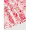 imageWomens Drawstring Bow Side Mini Skirts Tiered Layer Ruffle Elastic Waist Y2K Coquette Short SkirtsPink