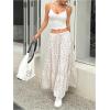 imageWomens Flowy Flared Ruffle Hem A Line Maxi Skirts Elastic Waist Elegant Tiered Layer Boho Long SkirtsViolet Purple