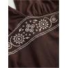 imageWomens Halter Cowgirl Vintage Mini Dress Embroidery Tie Back Sleeveless Ruched Tiered Layer A Line DressesBrown