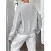 imageWomens Knit Cardigans Long Sleeve Button Dwon Lightweight Cardigan Sweaters Trendy Fall OutfitsGrey