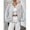 imageWomens Knit Cardigans Long Sleeve Button Dwon Lightweight Cardigan Sweaters Trendy Fall OutfitsGrey