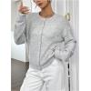 imageWomens Knit Cardigans Long Sleeve Button Dwon Lightweight Cardigan Sweaters Trendy Fall OutfitsGrey