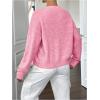 imageWomens Knit Cardigans Long Sleeve Button Dwon Lightweight Cardigan Sweaters Trendy Fall OutfitsHot Pink