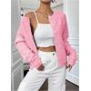 imageWomens Knit Cardigans Long Sleeve Button Dwon Lightweight Cardigan Sweaters Trendy Fall OutfitsHot Pink