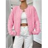 imageWomens Knit Cardigans Long Sleeve Button Dwon Lightweight Cardigan Sweaters Trendy Fall OutfitsHot Pink
