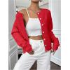 imageWomens Knit Cardigans Long Sleeve Button Dwon Lightweight Cardigan Sweaters Trendy Fall OutfitsRed