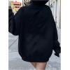 imageWomens Letter Print Hoodies Oversized Sweatshirt Long Sleeve Tops Pullover Pocketed Streetwear Women OutfitsBlack Letter