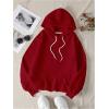 imageWomens Letter Print Hoodies Oversized Sweatshirt Long Sleeve Tops Pullover Pocketed Streetwear Women OutfitsBurgundy