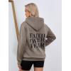 imageWomens Letter Print Hoodies Oversized Sweatshirt Long Sleeve Tops Pullover Pocketed Streetwear Women OutfitsGrey