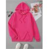 imageWomens Letter Print Hoodies Oversized Sweatshirt Long Sleeve Tops Pullover Pocketed Streetwear Women OutfitsHot Pink