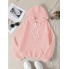 imageWomens Letter Print Hoodies Oversized Sweatshirt Long Sleeve Tops Pullover Pocketed Streetwear Women OutfitsLight Pink