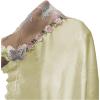 imageWomens Mesh Floral Embroidery Lace Trim Sheer Chemise Sleep Dresses Babydoll Nightgown Satin Slip DressYellow