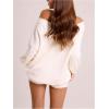 imageWomens Off The Shoulder Sweatshirt Long Sleeve Drop Shoulder Oversized Pullover Tops Fall OutfitsApricot