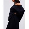 imageWomens Off The Shoulder Sweatshirt Long Sleeve Drop Shoulder Oversized Pullover Tops Fall OutfitsBlack
