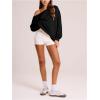 imageWomens Off The Shoulder Sweatshirt Long Sleeve Drop Shoulder Oversized Pullover Tops Fall OutfitsPure Black