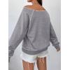 imageWomens Off The Shoulder Sweatshirts Long Sleeve Pullover Tops Trendy Y2k Fall TopsPure Grey