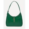 imageWomens PU Leather Clasp Shoulder Bag Adjustable Strap Vintage Hobo Handbags PurseGreen