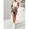 imageWomens Plaid Low Rise Checkered Bloomer Y2k Mini Ruffle Micro Boxer ShortsBlack