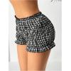 imageWomens Plaid Low Rise Checkered Bloomer Y2k Mini Ruffle Micro Boxer ShortsBlack