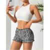 imageWomens Plaid Low Rise Checkered Bloomer Y2k Mini Ruffle Micro Boxer ShortsBlack