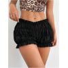 imageWomens Plaid Low Rise Checkered Bloomer Y2k Mini Ruffle Micro Boxer ShortsPure Black