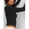 imageWomens Sexy Mesh Sheer Tops Long Sleeve Button Down Crop Tops Slim Fit Streetwear Y2K Tee Going Out T ShirtBlack