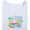 imageWomens Sleeveless Ribbed Knit Tank Top Graphic Print Crew Neck Tee Shirt Casual Slim Fit Crop TopsBoat White