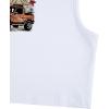imageWomens Sleeveless Ribbed Knit Tank Top Graphic Print Crew Neck Tee Shirt Casual Slim Fit Crop TopsCar White