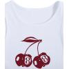 imageWomens Sleeveless Ribbed Knit Tank Top Graphic Print Crew Neck Tee Shirt Casual Slim Fit Crop TopsNumber White