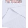 imageWomens Sleeveless Ribbed Knit Tank Top Graphic Print Crew Neck Tee Shirt Casual Slim Fit Crop TopsSunset White